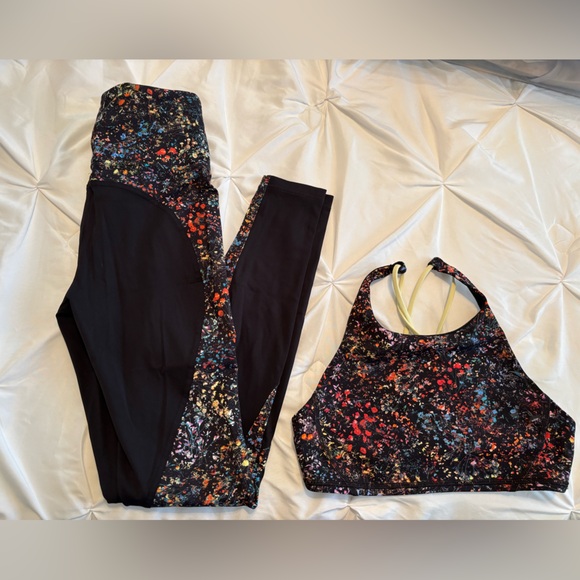 lululemon athletica Pants - lululemon athletica Black Multicolor Leggings